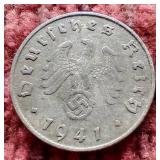 (2) Germany Third Reich 10 Pfennig Coins