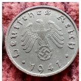 (2) Germany Third Reich 10 Pfennig Coins
