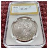 Awesome 1882-CC Morgan Dollar - PGA MS64