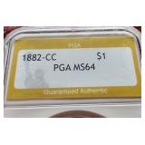 Awesome 1882-CC Morgan Dollar - PGA MS64