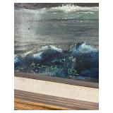 Vintage K. Crosby Oil Painting Autumn Mill Landscape