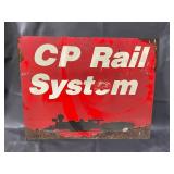 CP Rail System Vintage Sign Original Railway Memorabilia Metal Display