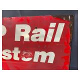 CP Rail System Vintage Sign Original Railway Memorabilia Metal Display