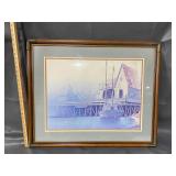 M. Lencir Framed Nautical Art Nautical Scene Framed Artwork