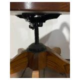 Vintage Wooden Swivel Chair with Cane Back Design