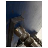 Antique Wooden Side Table with Hexagonal Top Design