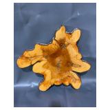 Handcrafted Ed Weston Wooden Wall Clock Art - Untested, Missing 6