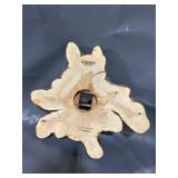 Handcrafted Ed Weston Wooden Wall Clock Art - Untested, Missing 6