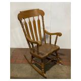 Vintage Wooden Rocking Chair Solid Classic Design