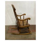Vintage Wooden Rocking Chair Solid Classic Design