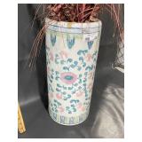 Decorative Ceramic Vase with Floral Design 18"