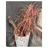 Decorative Ceramic Vase with Floral Design 18"