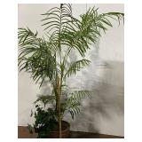 Large Artificial Palm Tree in Woven Basket