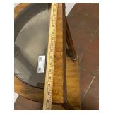 Vintage Half Moon Console Table with Glass Top Panel