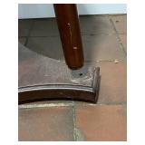 Vintage Round Side Table with Green Marble Top