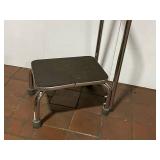 Sturdy Chrome Step Stool with Handle and Non-Slip Platform