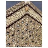 Intricately Designed Octagonal Inlay Wood Stand