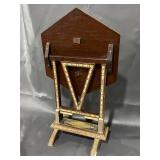 Intricately Designed Octagonal Inlay Wood Stand