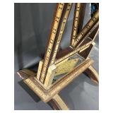 Intricately Designed Octagonal Inlay Wood Stand