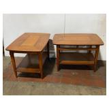Lane No 1925 Vintage Mid-Century Modern End Table Set Inlay Design