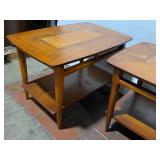 Lane No 1925 Vintage Mid-Century Modern End Table Set Inlay Design