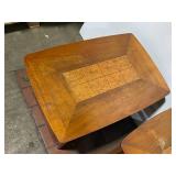 Lane No 1925 Vintage Mid-Century Modern End Table Set Inlay Design
