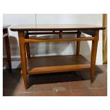 Lane No 1925 Vintage Mid-Century Modern End Table Set Inlay Design