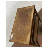 Vintage Wood Side Table with Drawer and Shelf Storage