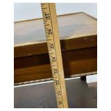 Vintage Wood Side Table with Drawer and Shelf Storage