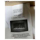 Black Curved Glass Electric Fireplace Model BG-04 1500W with Manual