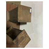 Elegant Pair of Vintage Wooden Display Pedestal Stands