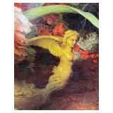 Mixed Media Floral Art on Canvas Lithos #5670