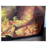 Mixed Media Floral Art on Canvas Lithos #5670