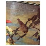 Mixed Media Floral Art on Canvas Lithos #5670