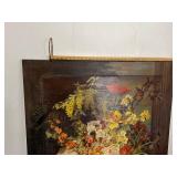 Mixed Media Floral Art on Canvas Lithos #5670
