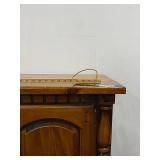 Vintage Wooden Armoire with Drawers and Cabinet Doors