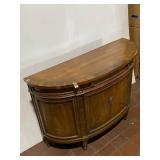 Heritage Demilune Console Table Vintage Wooden Entryway Furniture