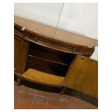 Heritage Demilune Console Table Vintage Wooden Entryway Furniture