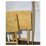 Set of 3 Portable Wooden Tray Tables