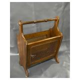 Vintage Wooden Magazine Rack