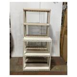 2 - Plastic Utility Shelving Units