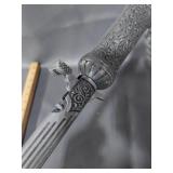 Intricate Decorative Battle Axe Cap Gun with Chain Attachment