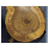 Handcrafted Black Cherry Wood Cribbage Board Unique Design