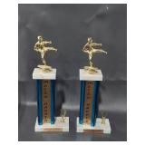 Metro Karate Trophies Italian White Carrara Marble Base