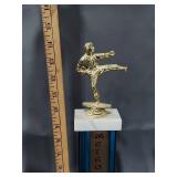 Metro Karate Trophies Italian White Carrara Marble Base