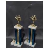 Metro Karate Trophies Italian White Carrara Marble Base