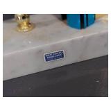 Metro Karate Trophies Italian White Carrara Marble Base