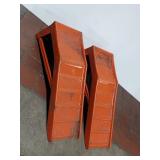 Pair of Bright Orange Heavy-Duty Car Ramps for Garage