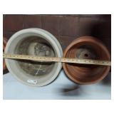 Set of 7 Large Terracotta and Resin Planters Outdoor Garden Decor