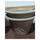 Set of 7 Large Terracotta and Resin Planters Outdoor Garden Decor